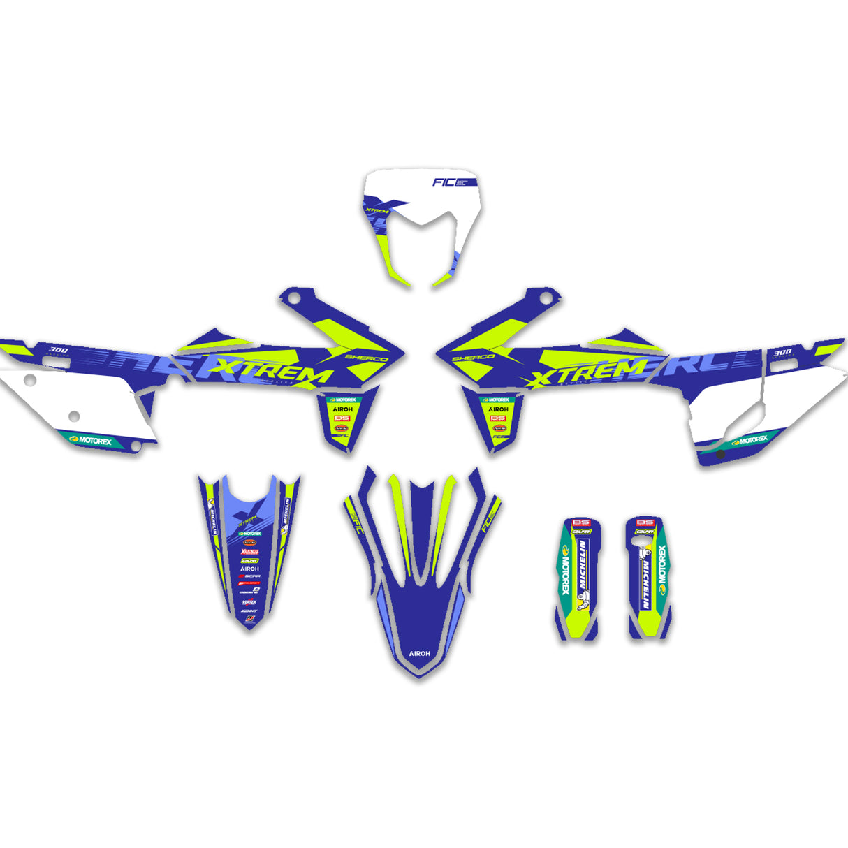ALL SHERCO SE SER SEF XTREM REPLICA 2026 STYLE CUSTOM GRAPHICS DECAL KIT