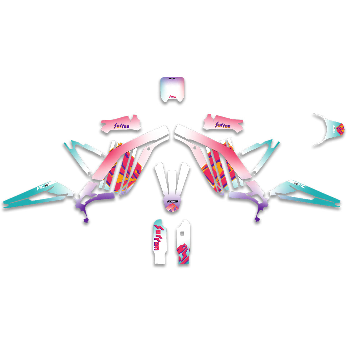 SURRON LIGHT BEE ULTRA BEE RETRO PASTEL CUSTOM GRAPHICS DECAL KIT