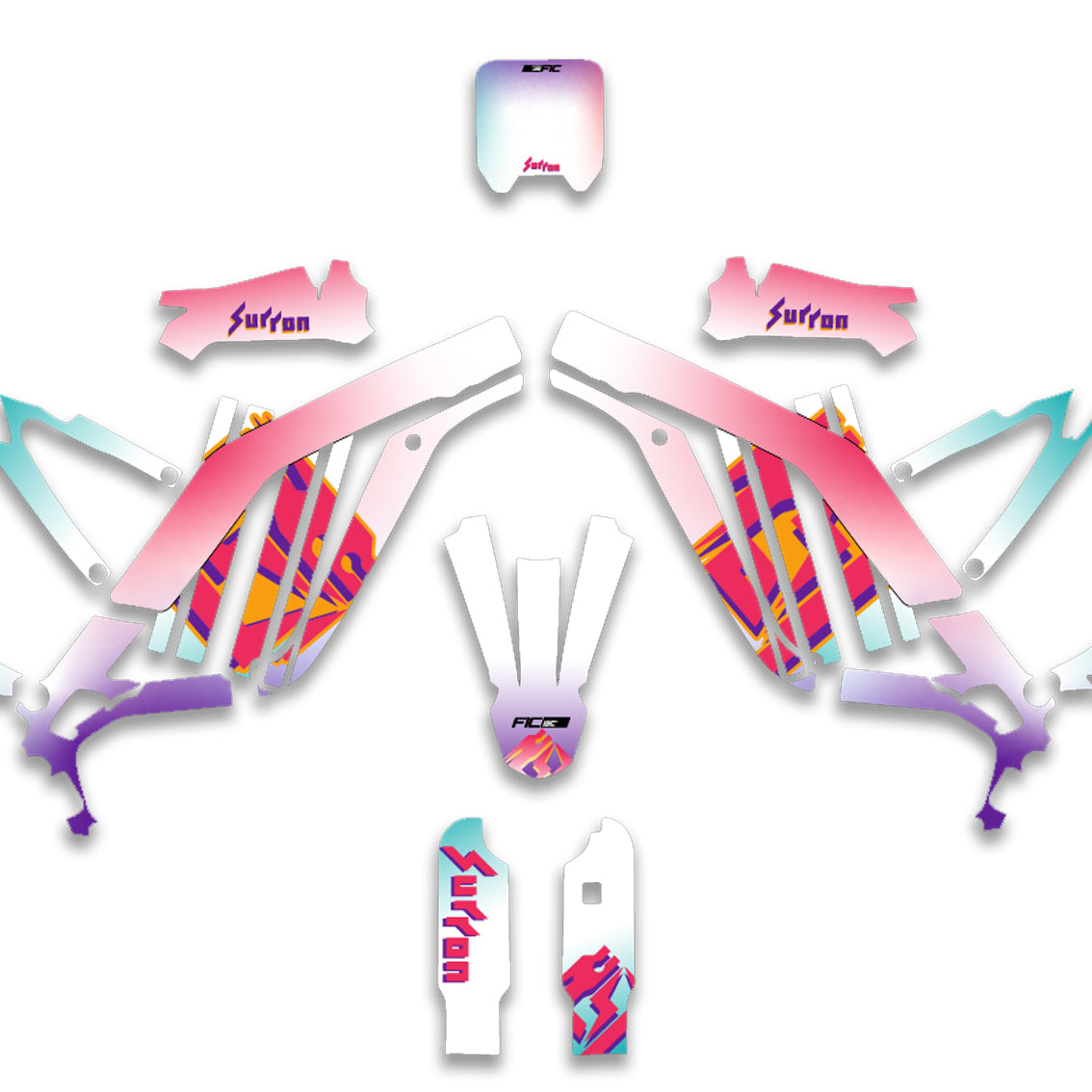 SURRON LIGHT BEE ULTRA BEE RETRO PASTEL CUSTOM GRAPHICS DECAL KIT