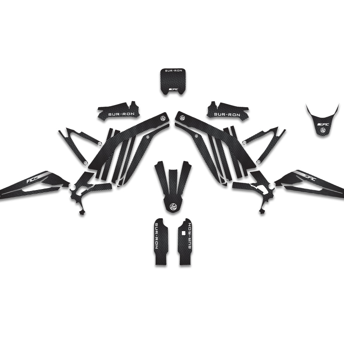 SURRON LIGHT BEE ULTRA BEE CARBON FIBER EFFECT CUSTOM GRAPHICS DECAL KIT