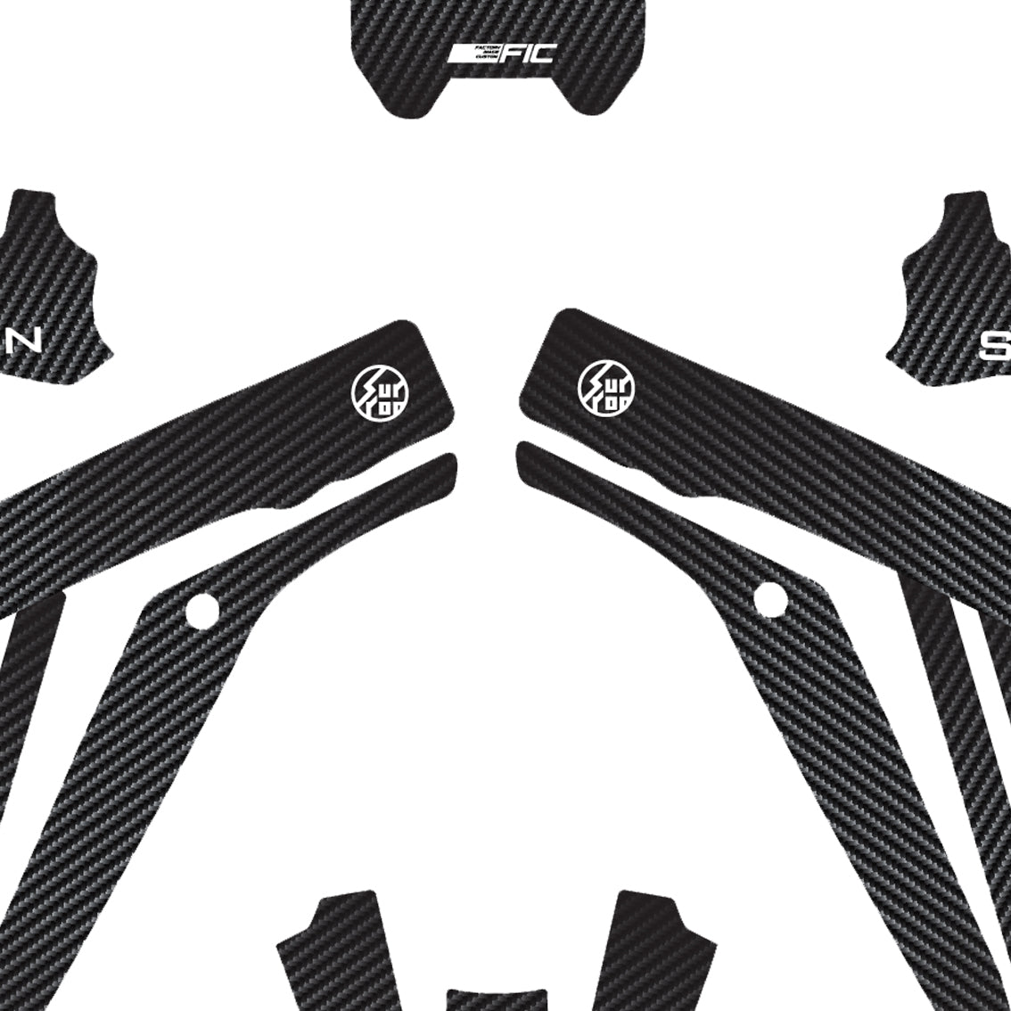 SURRON LIGHT BEE ULTRA BEE CARBON FIBER EFFECT CUSTOM GRAPHICS DECAL KIT