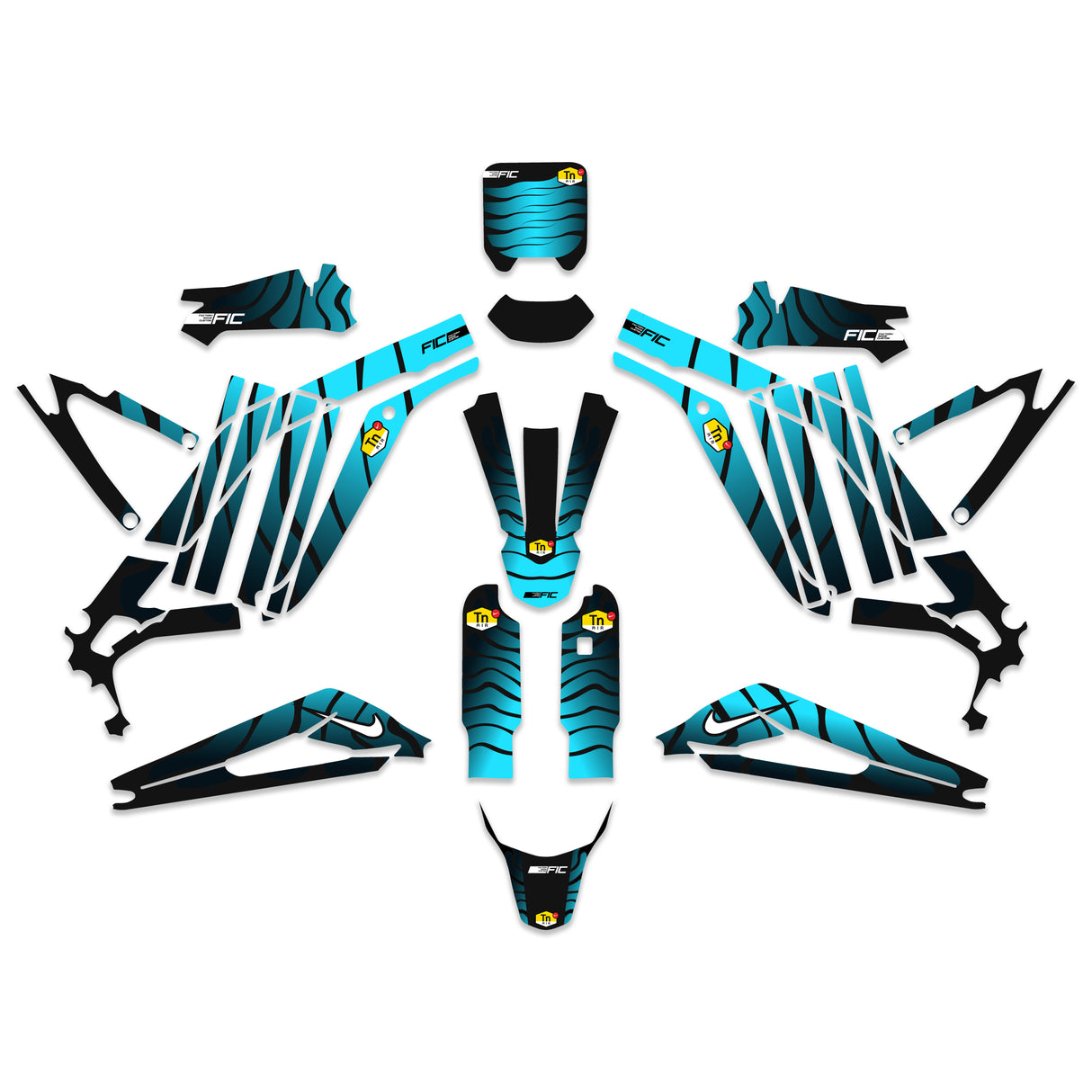 SURRON LIGHT BEE ULTRA BEE NIKE TN AIR MAX PLUS TEAL BLUE CUSTOM GRAPHICS DECAL KIT