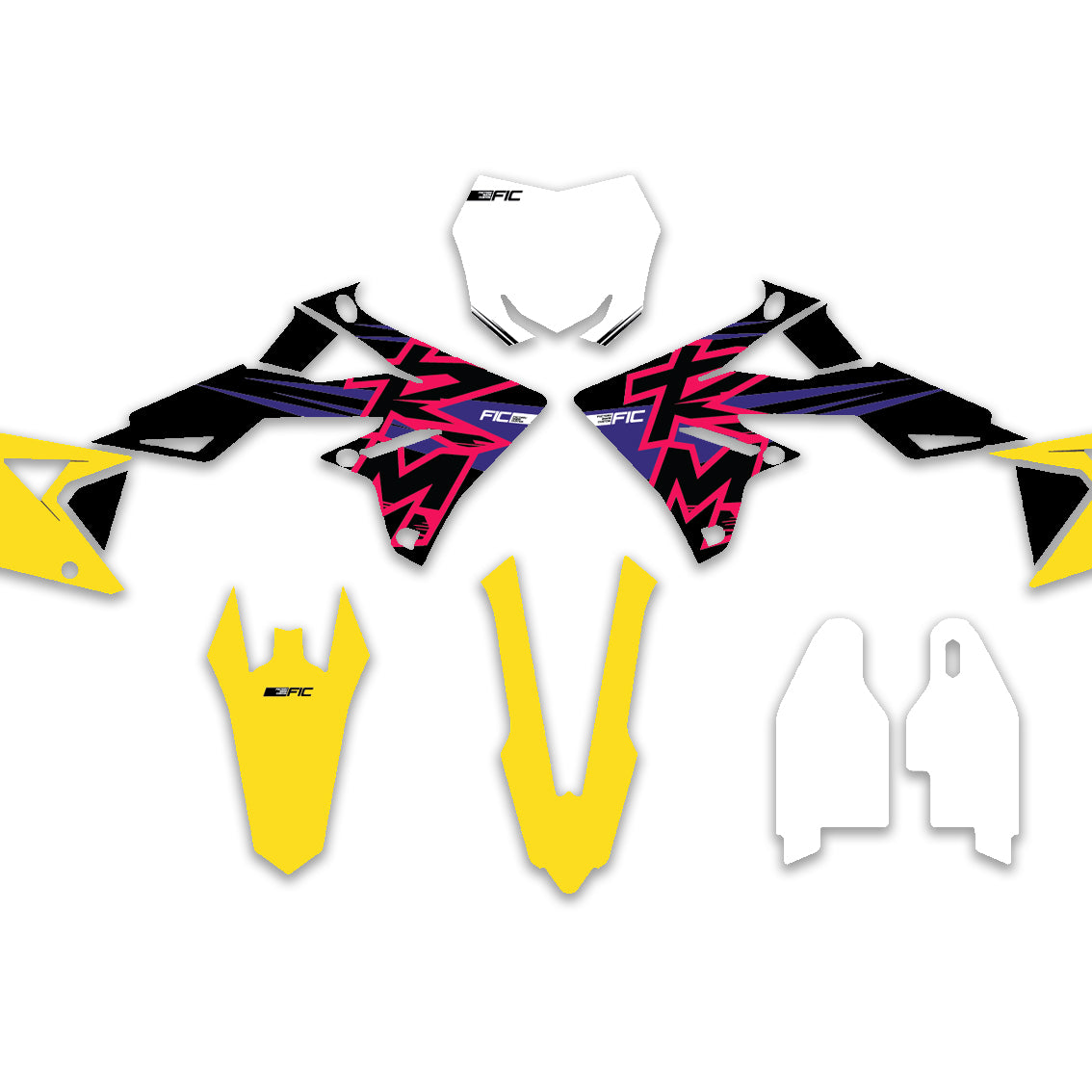 ALL SUZUKI RETRO CUSTOM GRAPHICS DECAL KIT