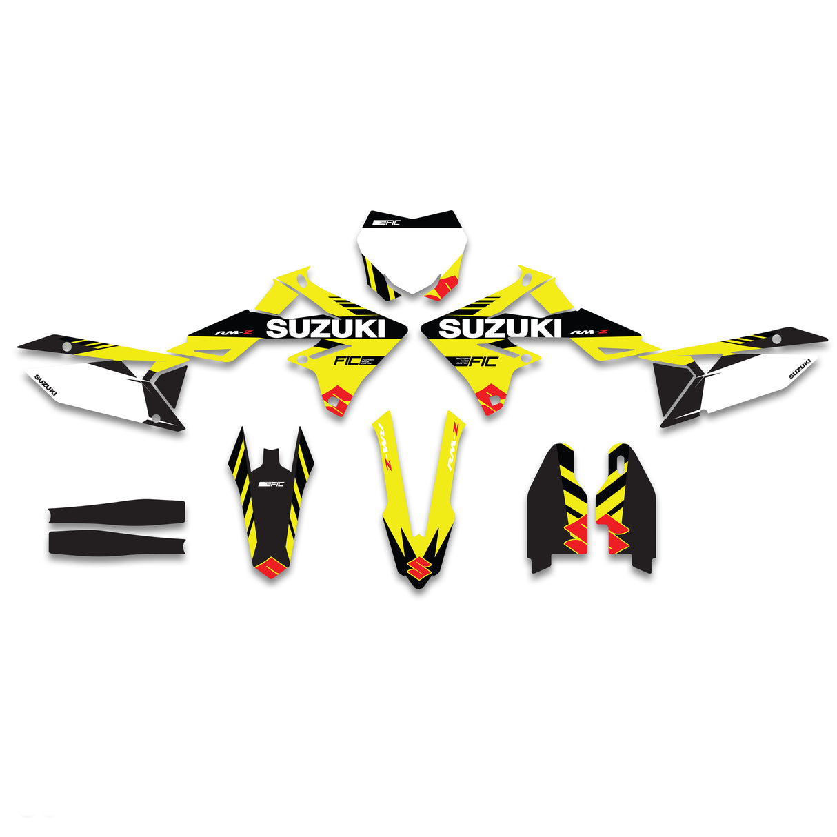 ALL SUZUKI RM RMZ OEM FACTORY DESIGN CUSTOM GRAPHICS DECAL KIT