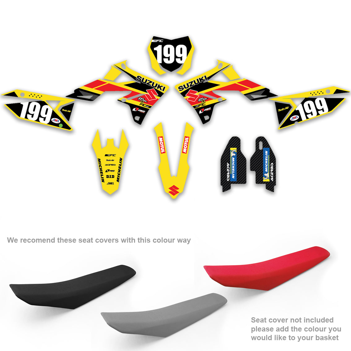 ALL SUZUKI PASTRANA REPLICA CUSTOM GRAPHICS DECAL KIT