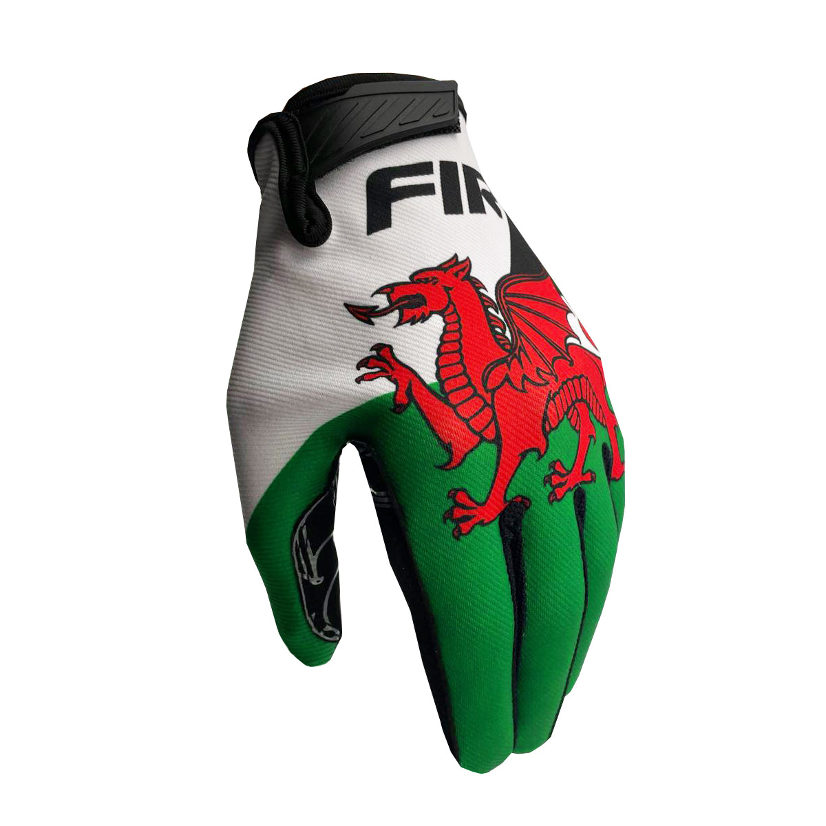 FIR ADULT MX GLOVES WELSH DRAGON DESIGN