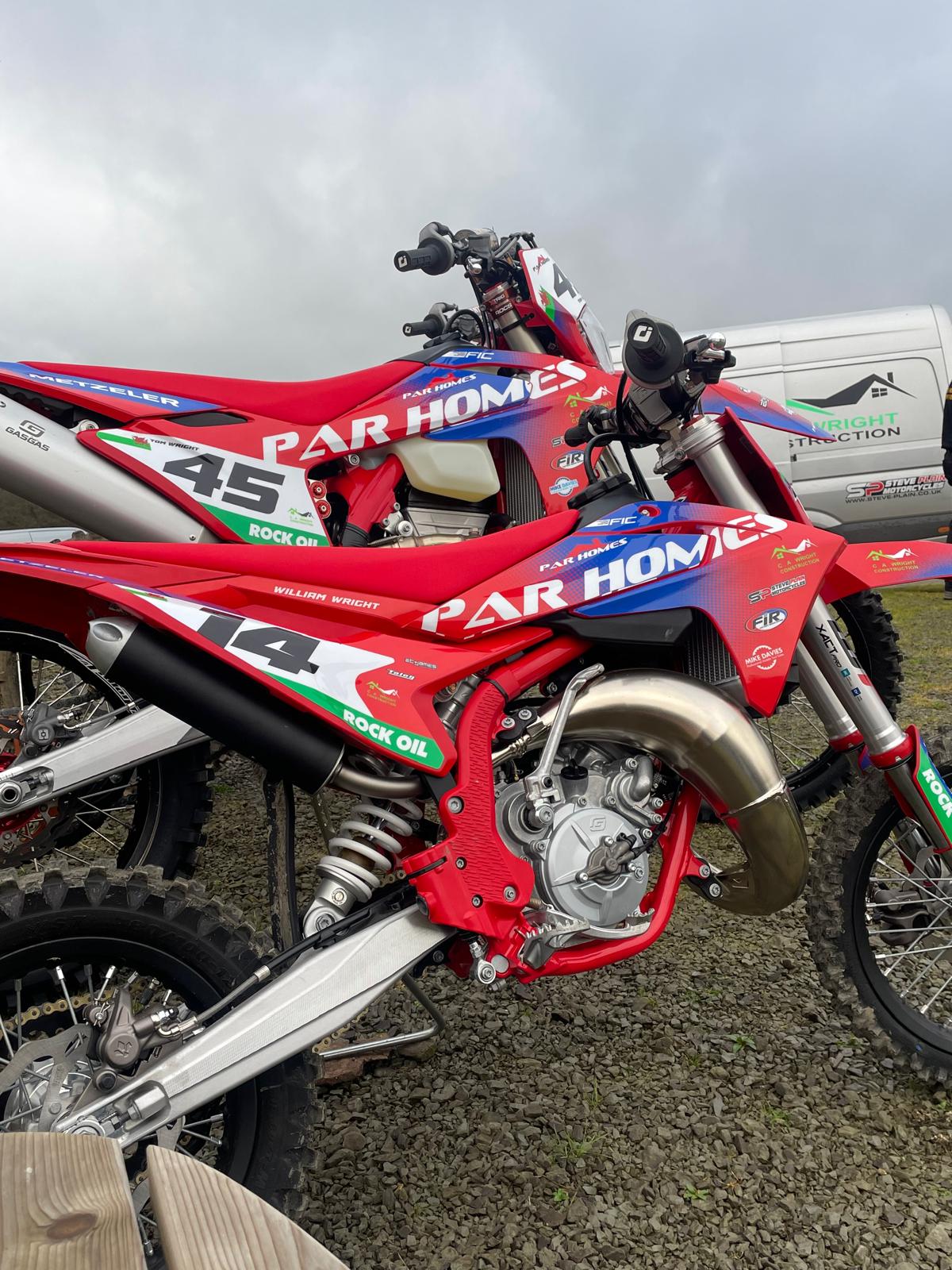 ALL GASGAS CUSTOM BLUE RED FADE DESIGN GRAPHICS DECAL KIT