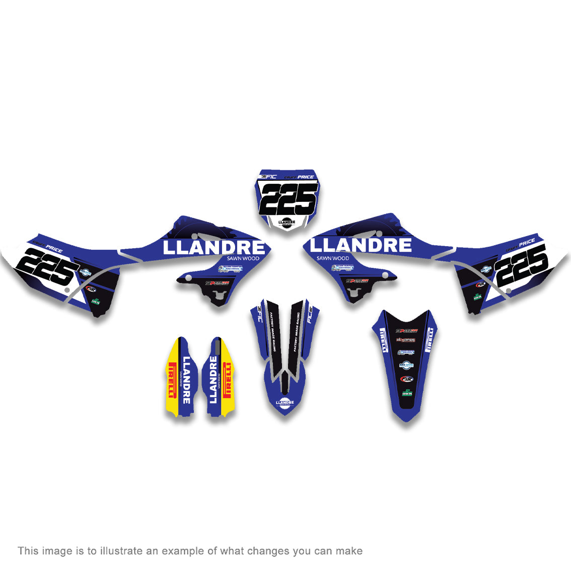 ALL YAMAHA OEM DESIGN 2 CUSTOM GRAPHICS DECAL KIT
