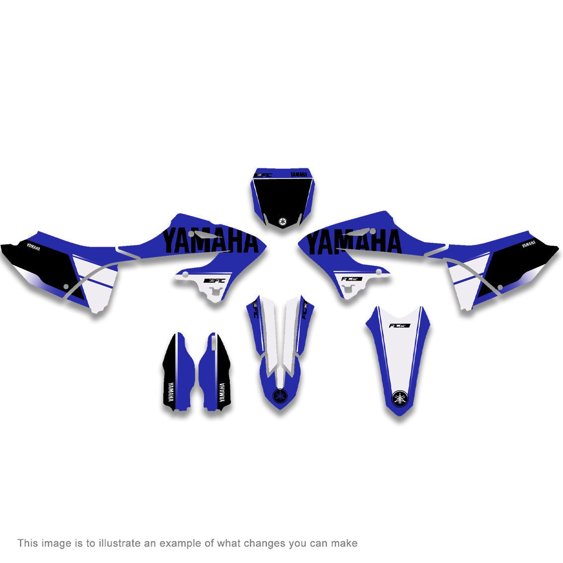 ALL YAMAHA OEM DESIGN 2 CUSTOM GRAPHICS DECAL KIT