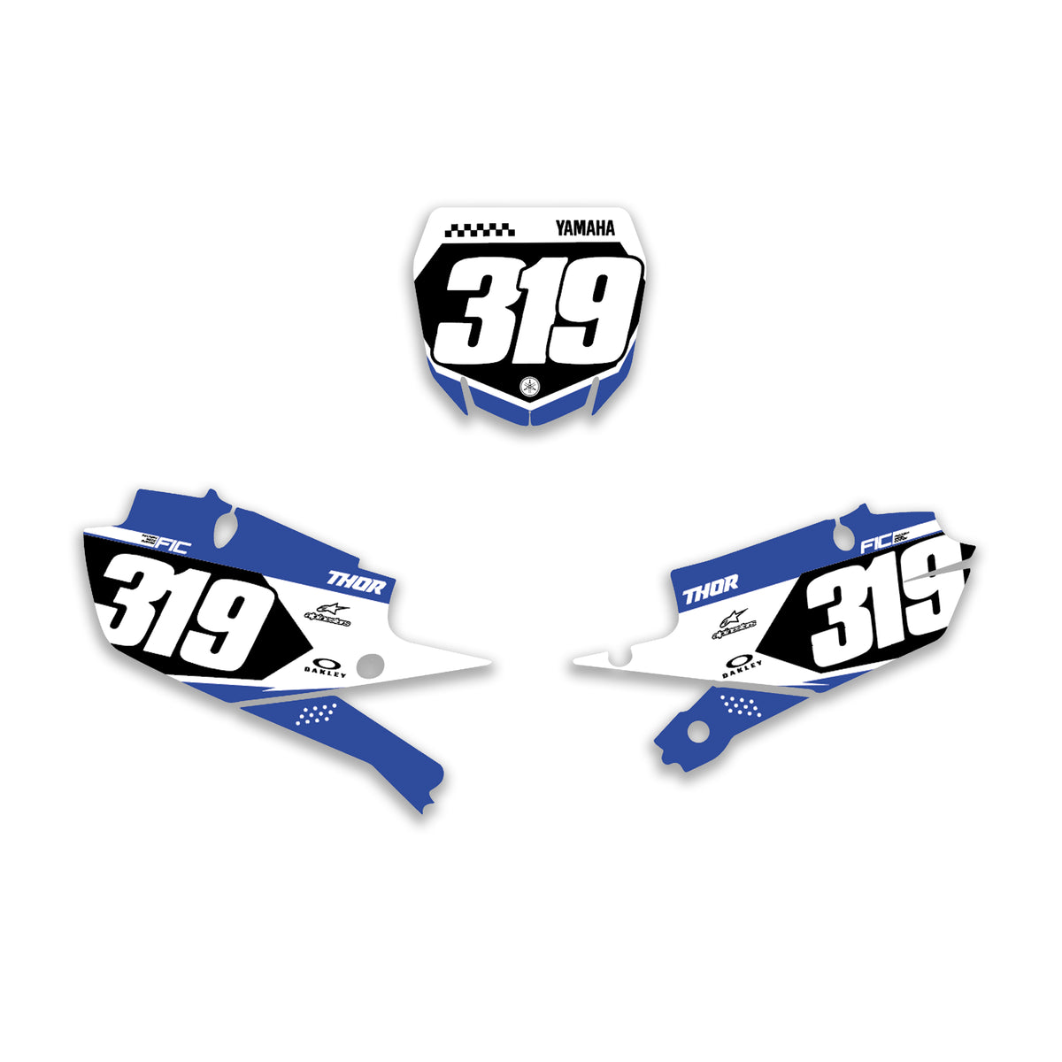 ALL YAMAHA CUSTOM PLATES MX AND ENDURO MXGP, ENDURO GP COMPLIANT