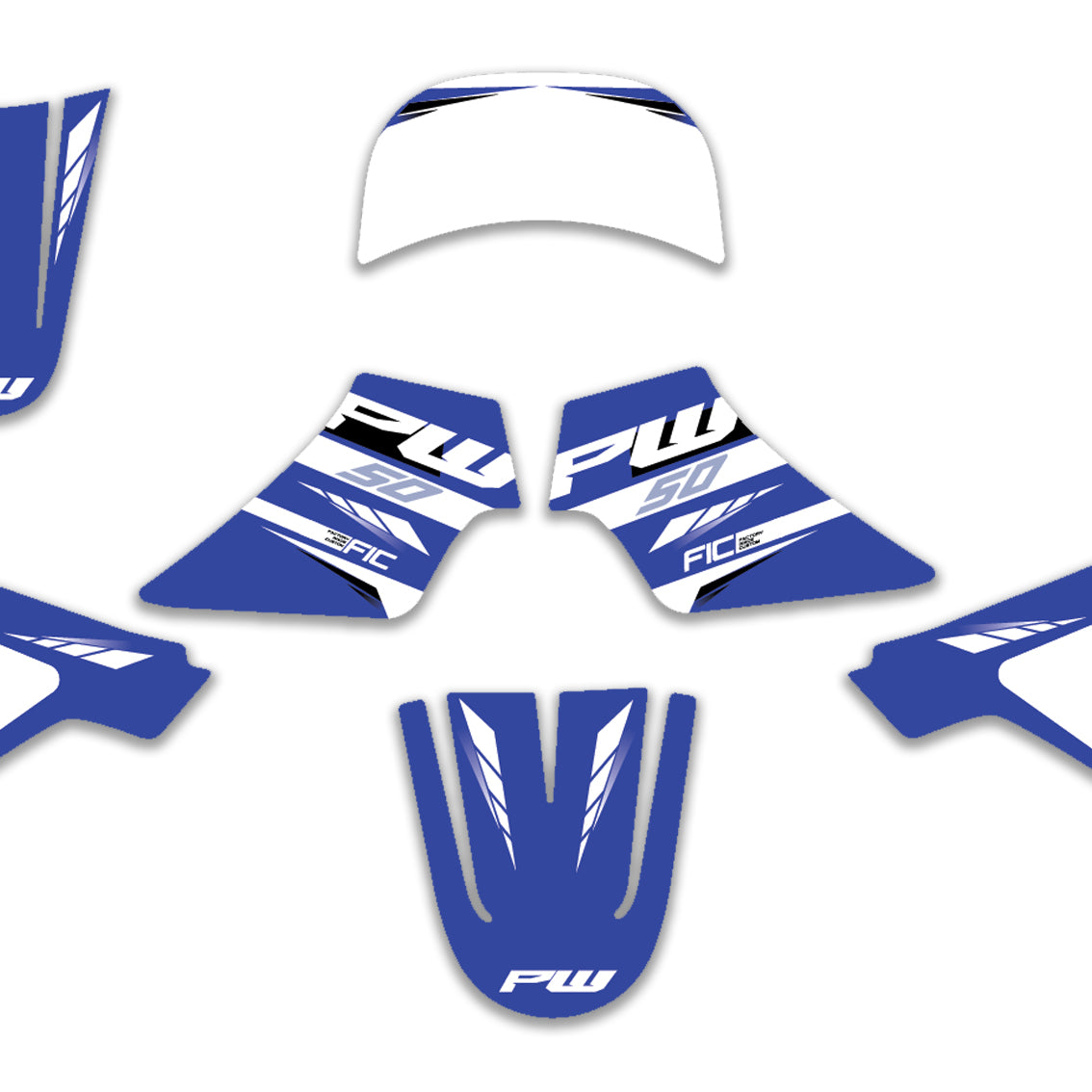YAMAHA PW 50 RETRO HERATIGE CUSTOM GRAPHICS DECAL KIT