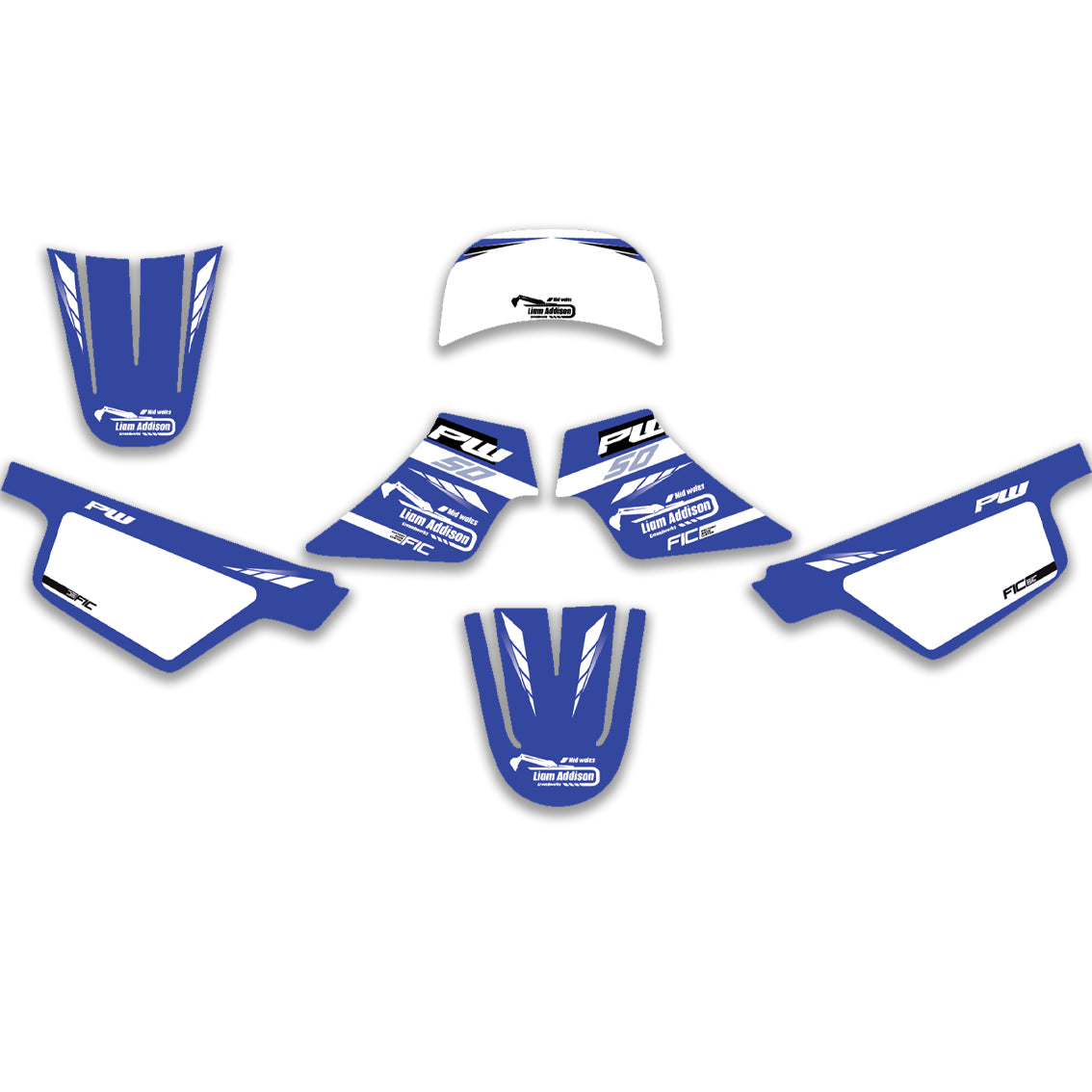 YAMAHA PW 50 RETRO HERATIGE CUSTOM GRAPHICS DECAL KIT
