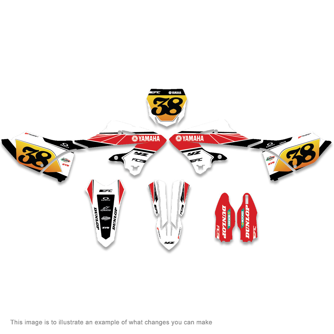 ALL YAMAHA RETRO HERATIGE DESIGN CUSTOM GRAPHICS DECAL KIT