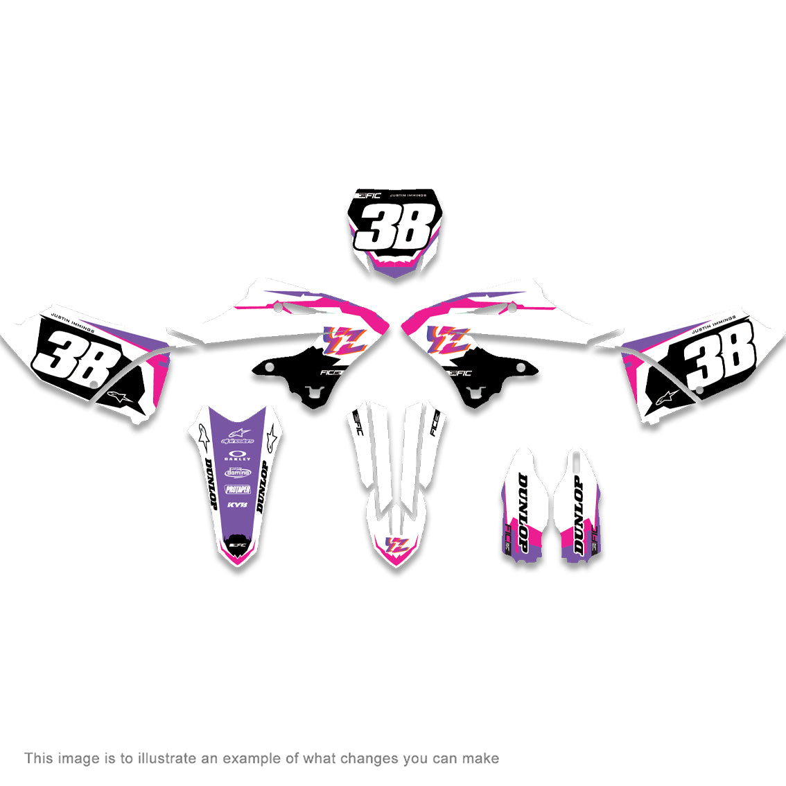 ALL YAMAHA RETRO DESIGN CUSTOM GRAPHICS DECAL KIT