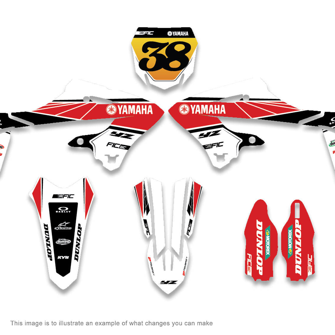 ALL YAMAHA RETRO HERATIGE DESIGN CUSTOM GRAPHICS DECAL KIT