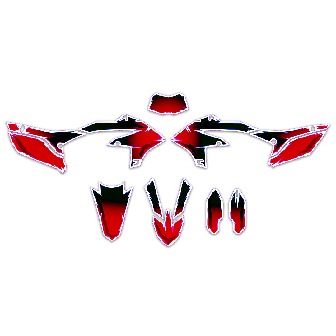 ALL YAMAHA CUSTOM CUSTOM ILLUSTRATED DESIGN GRAPHICS DECAL KIT
