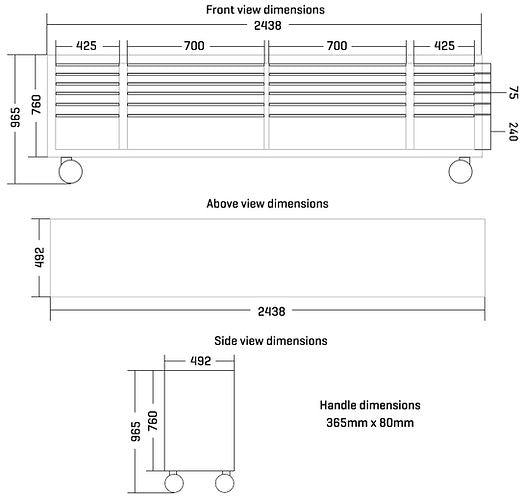 96" Brushed Stainless Steel 24 Drawer Tool Chest