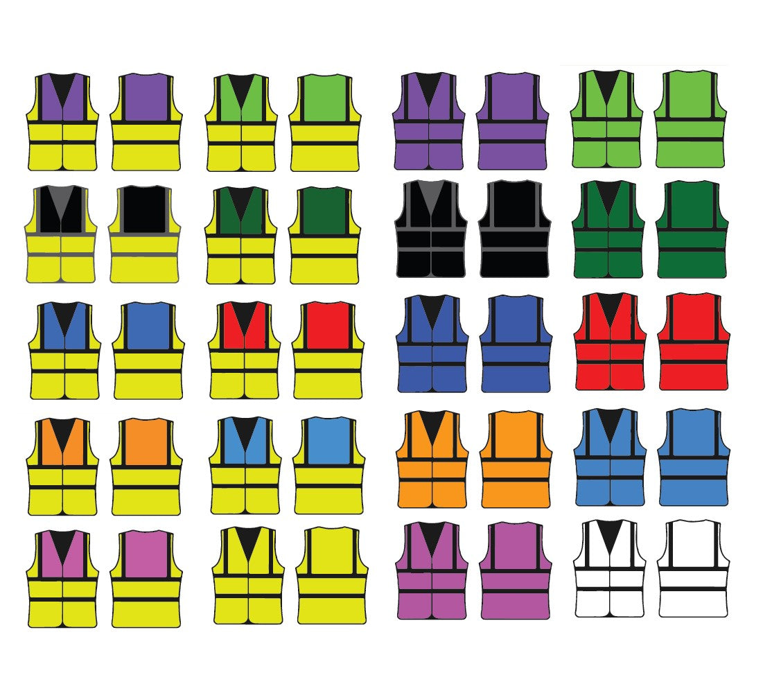 EVENT HI VIS BIBS VEST FOR MARSHALS/STEWARDS FULL CUSTOMISATION