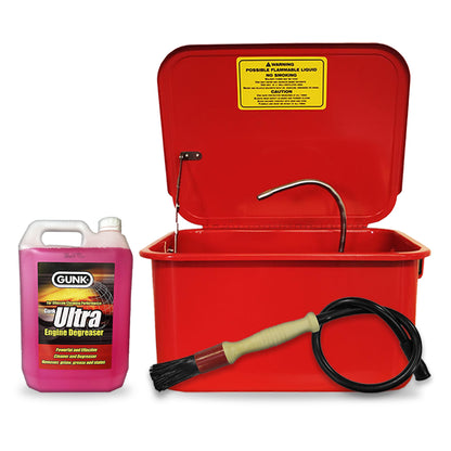 3.5 Gallon Parts Washer Kit with Cleaing Brush & Engine Degreaser Fluid