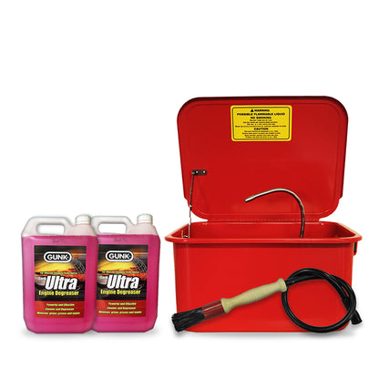 3.5 Gallon Parts Washer Kit with Cleaing Brush & Engine Degreaser Fluid