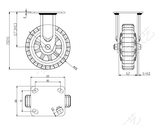 Toolchest Castor Wheel 6" Fixed (No Brake)