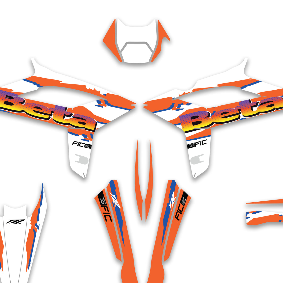 Beta Factory Racing Graphics ALL BETA RETRO CUSTOM GRAPHICS DECAL KIT – Factory Image Racing