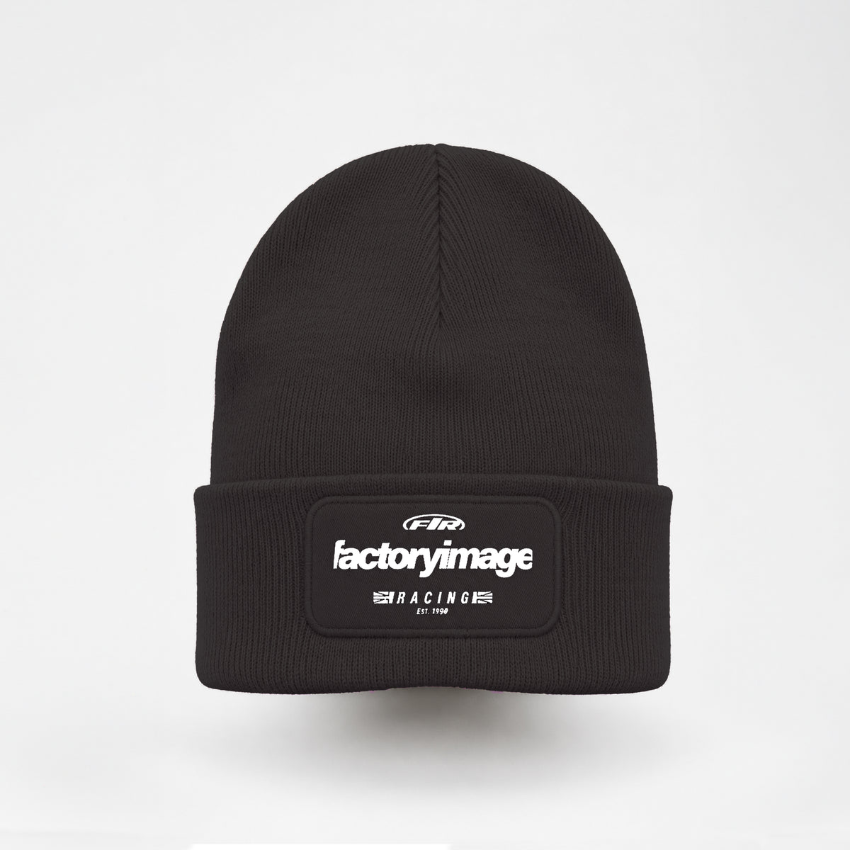 BLACK BEANIE PATCH MOTO MX DESIGN