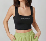 Ladies Black Cropped Vest