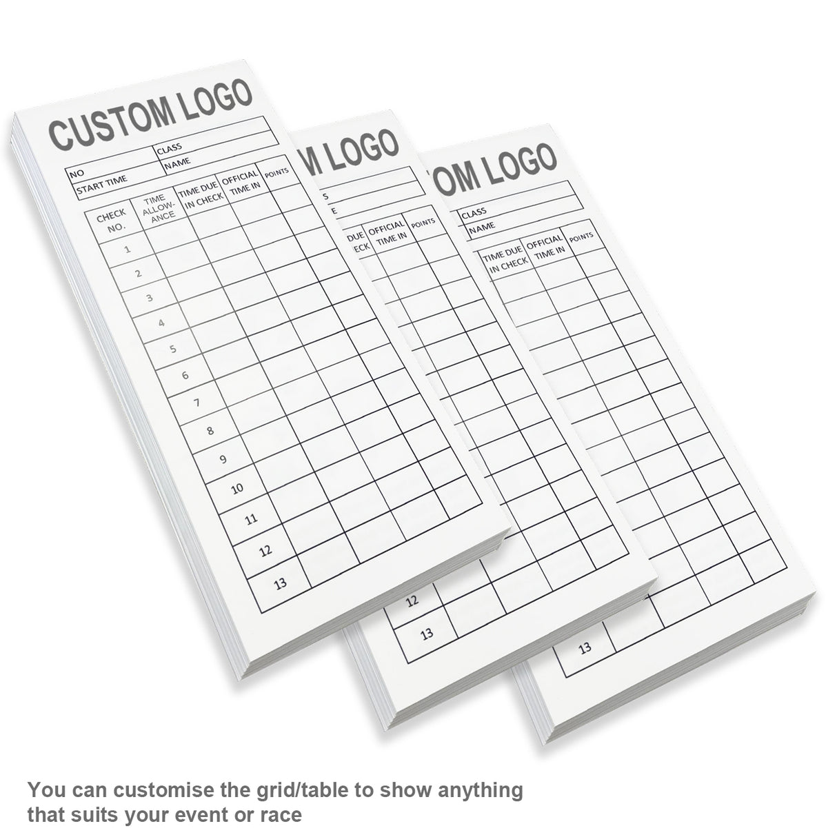 CUSTOM ENDURO TIME CARDS