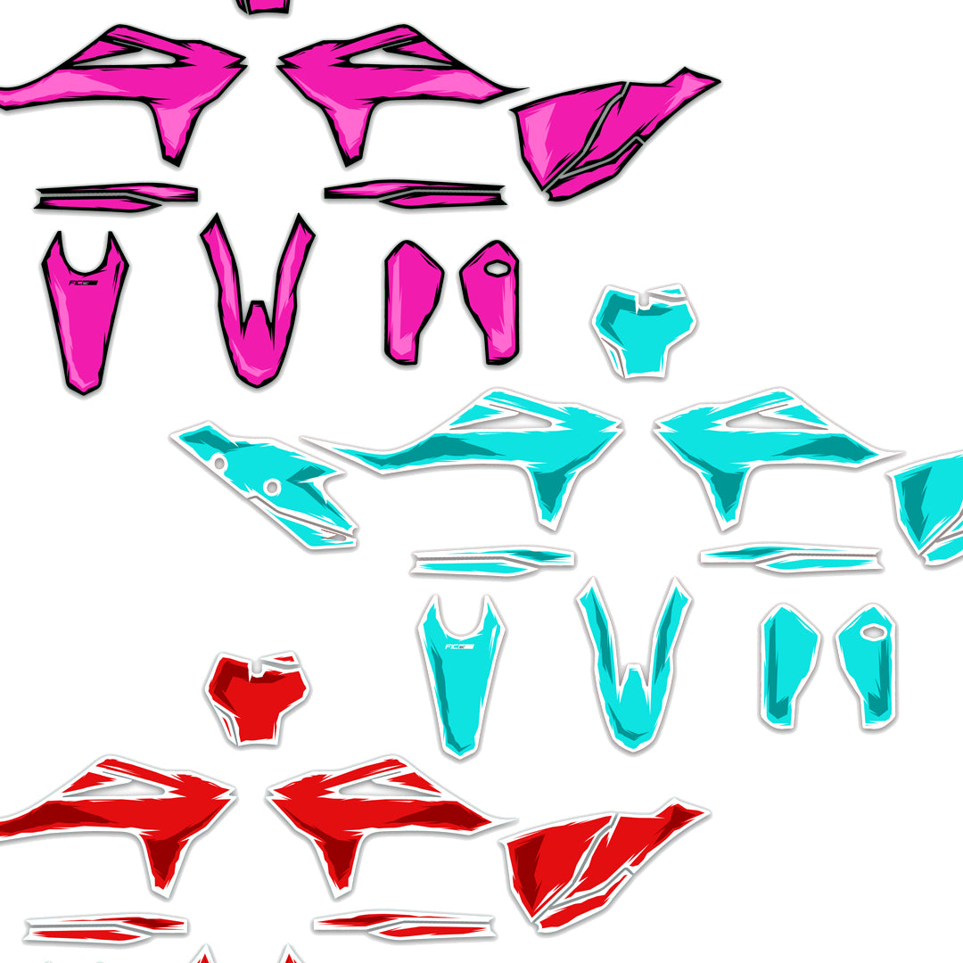 ALL GASGAS CUSTOM CUSTOM ILLUSTRATED DESIGN GRAPHICS DECAL KIT