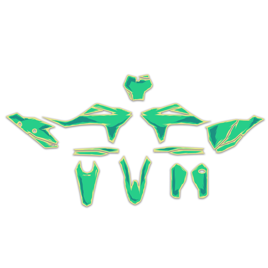 ALL GASGAS CUSTOM CUSTOM ILLUSTRATED DESIGN GRAPHICS DECAL KIT