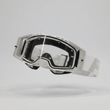 FIR NANO MOTOCROSS ENDURO ARCTIC WHITE GOGGLES, ANTI-FOG TAC LENS, BAG & LENS WIPE INCLUDED