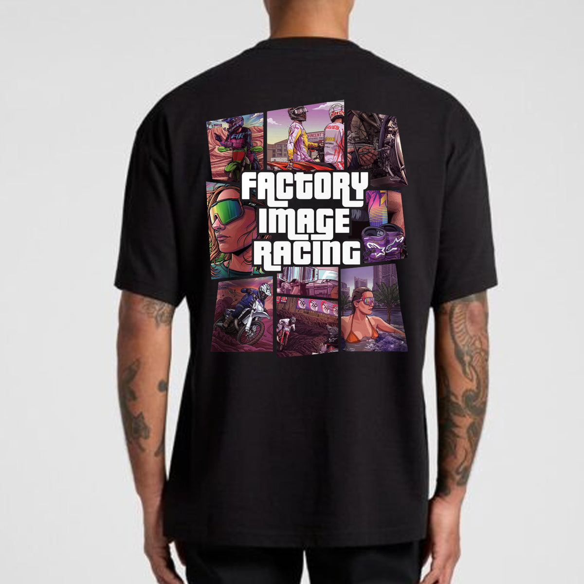 RELAXED FIT RETRO ADULT VICE TEE BLACK