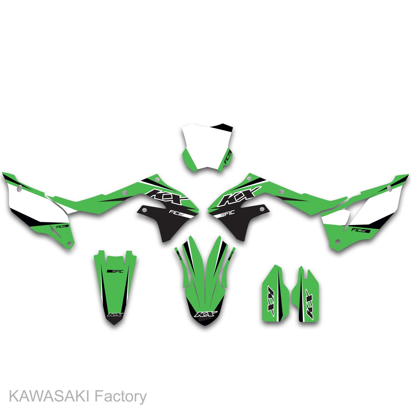 KAWASAKI KX 250F 2017 - 2020 Factory Graphics Kit