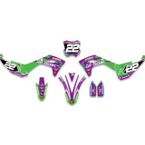 KAWASAKI PURPLE STRIKE DESIGN CUSTOM GRAPHICS DECAL KIT