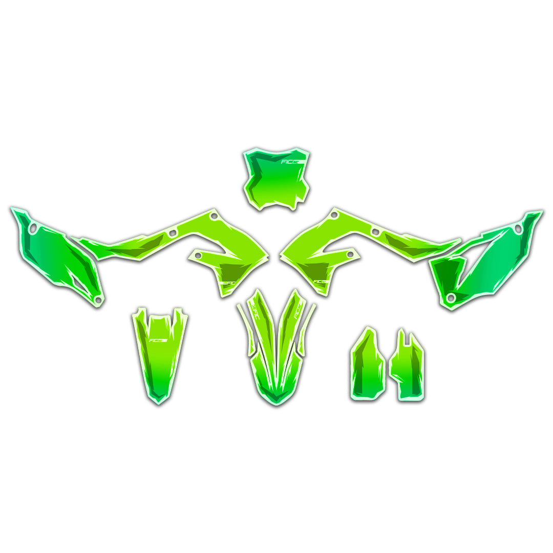 ALL KAWASAKI KX KXF CUSTOM ILLUSTRATED DESIGN GRAPHICS DECAL KIT