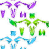 ALL KAWASAKI KX KXF CUSTOM ILLUSTRATED DESIGN GRAPHICS DECAL KIT