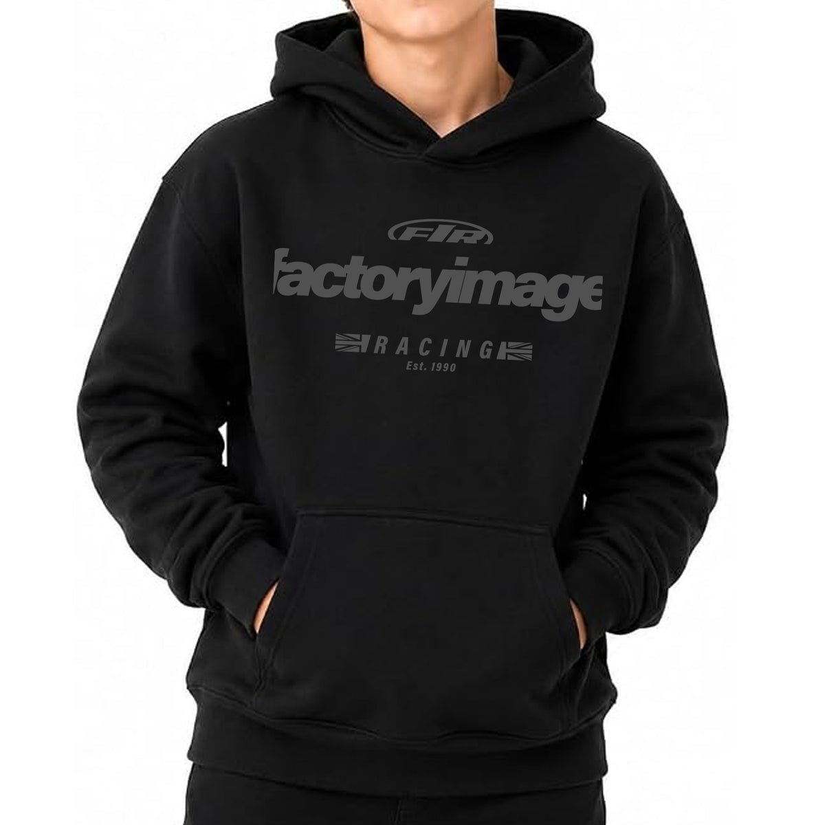 KIDS HOODY BLACK GREY