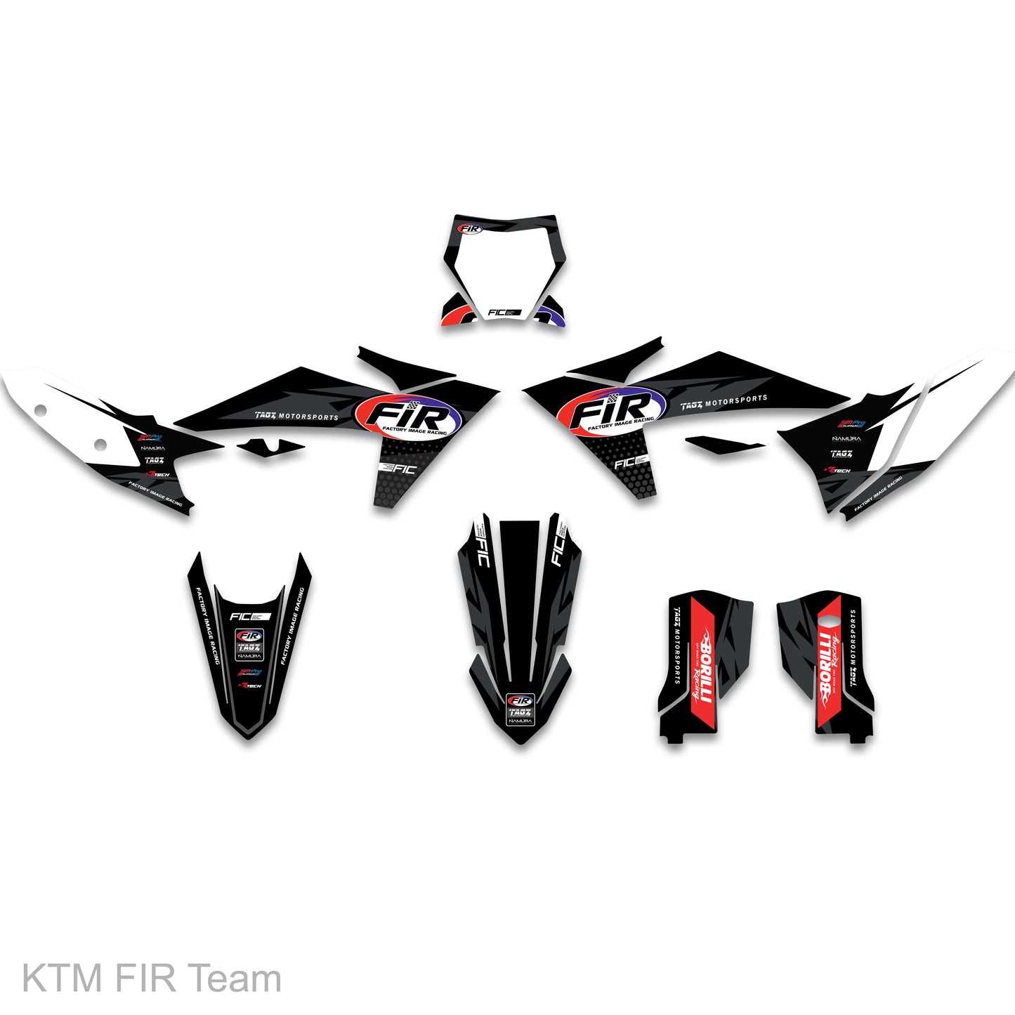 KTM EXC 125-450 2020 - 2023 FIR Team Graphics Kit