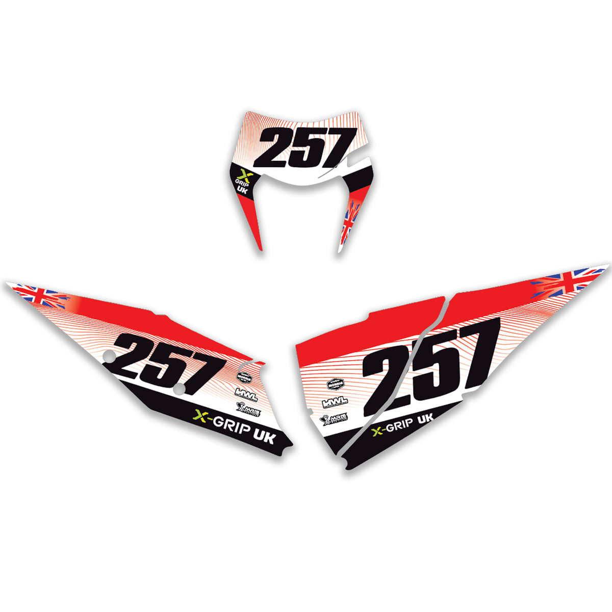 ALL KTM CUSTOM PLATES MX AND ENDURO MXGP, ENDURO GP COMPLIANT