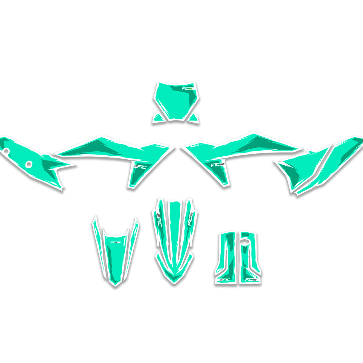 ALL KTM CUSTOM ILLUSTRATED DESIGN GRAPHICS DECAL KIT