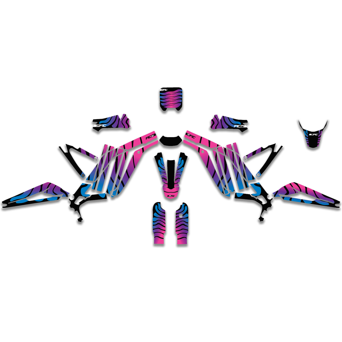 SURRON LIGHT BEE ULTRA BEE CUSTOM ANNIVERSARY PINK PURPLE GRAPHICS DECAL KIT