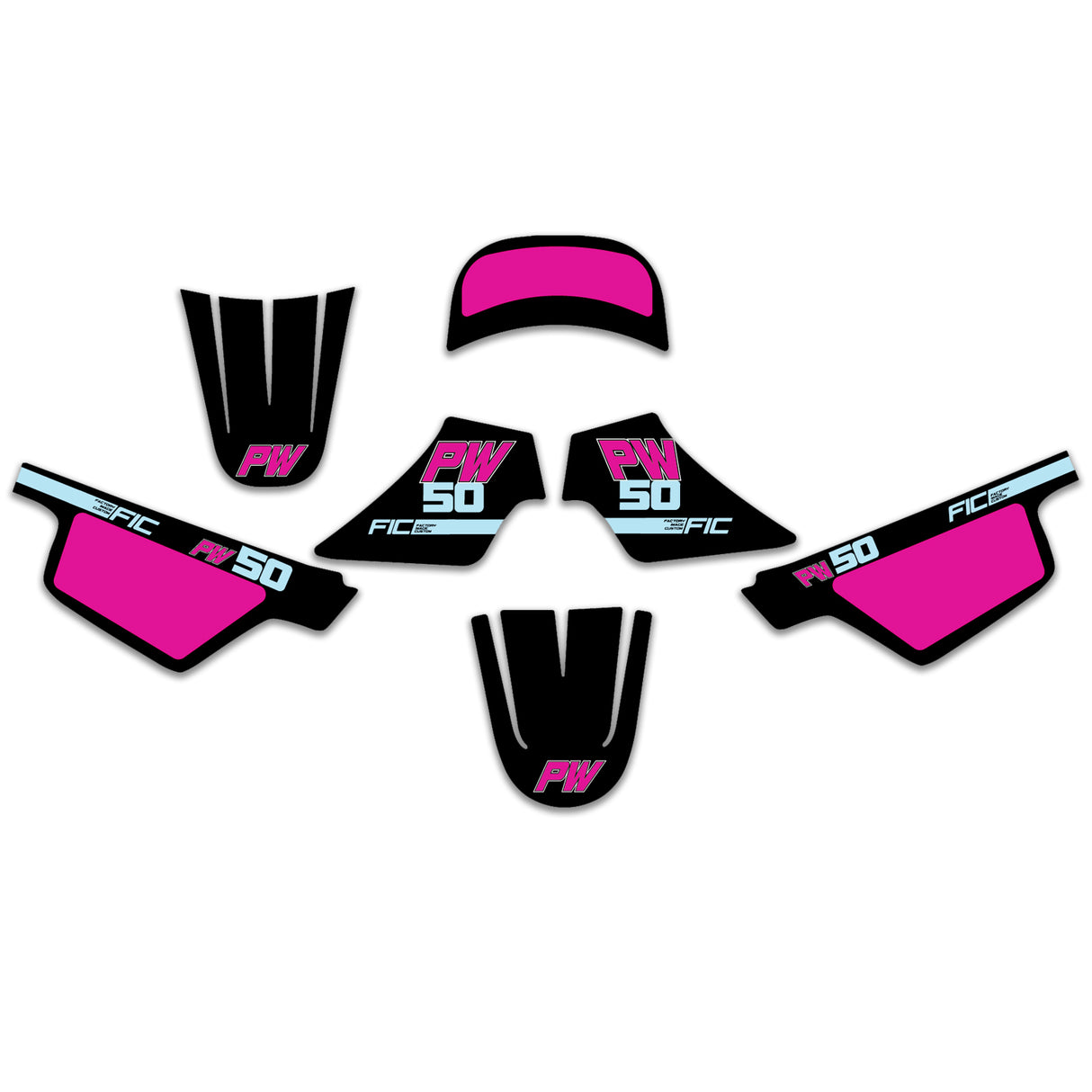 YAMAHA PW50 & PW80 ORIGIONAL CUSTOM GRAPHICS DECAL KIT