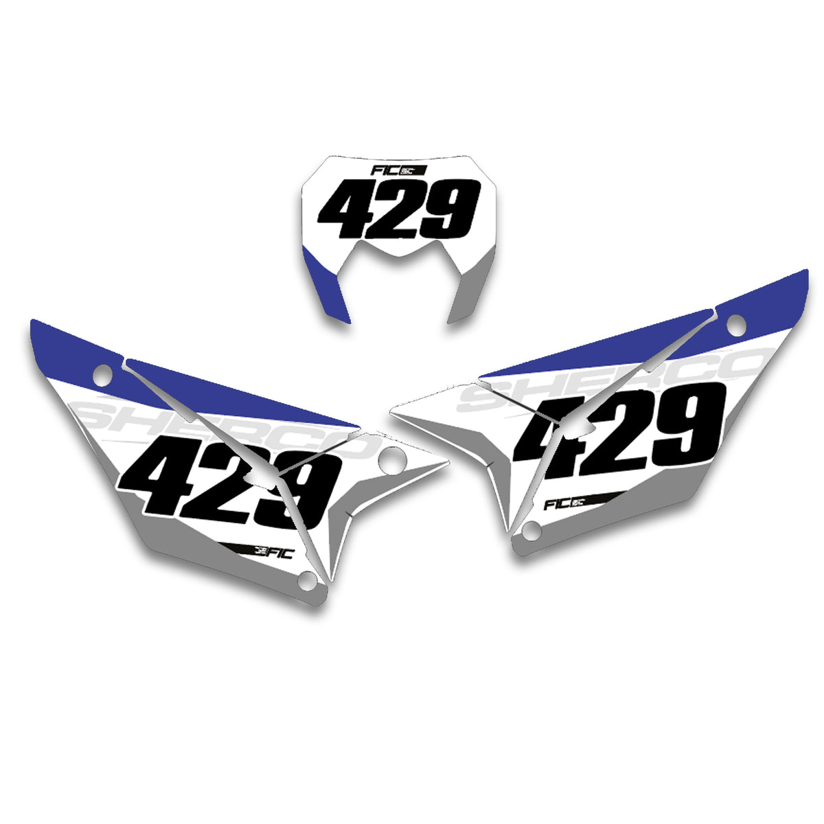 ALL SHERCO CUSTOM PLATES MX AND ENDURO MXGP, ENDURO GP COMPLIANT