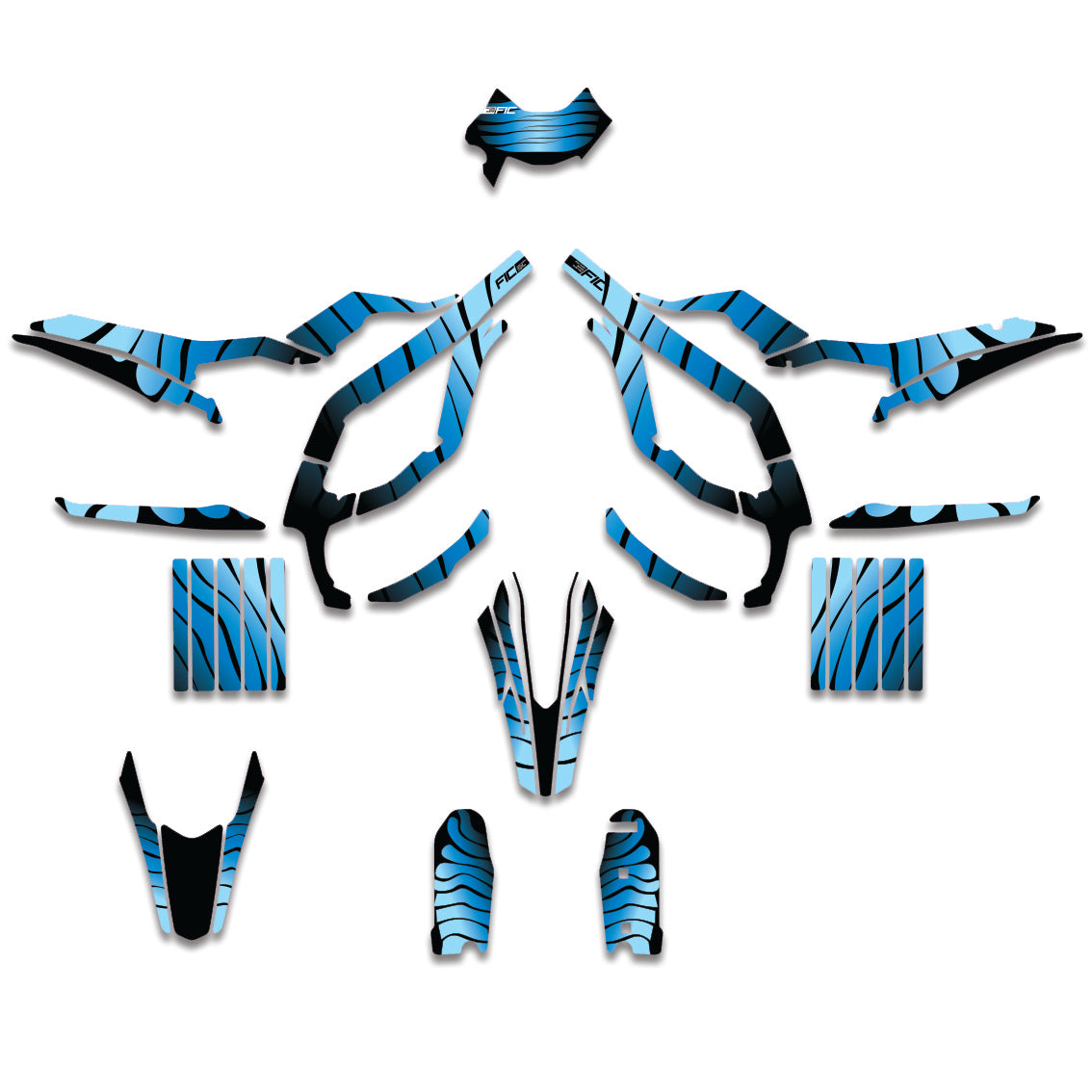 SURRON LIGHT BEE ULTRA BEE CUSTOM ANNIVERSARY BLUE GRAPHICS DECAL KIT