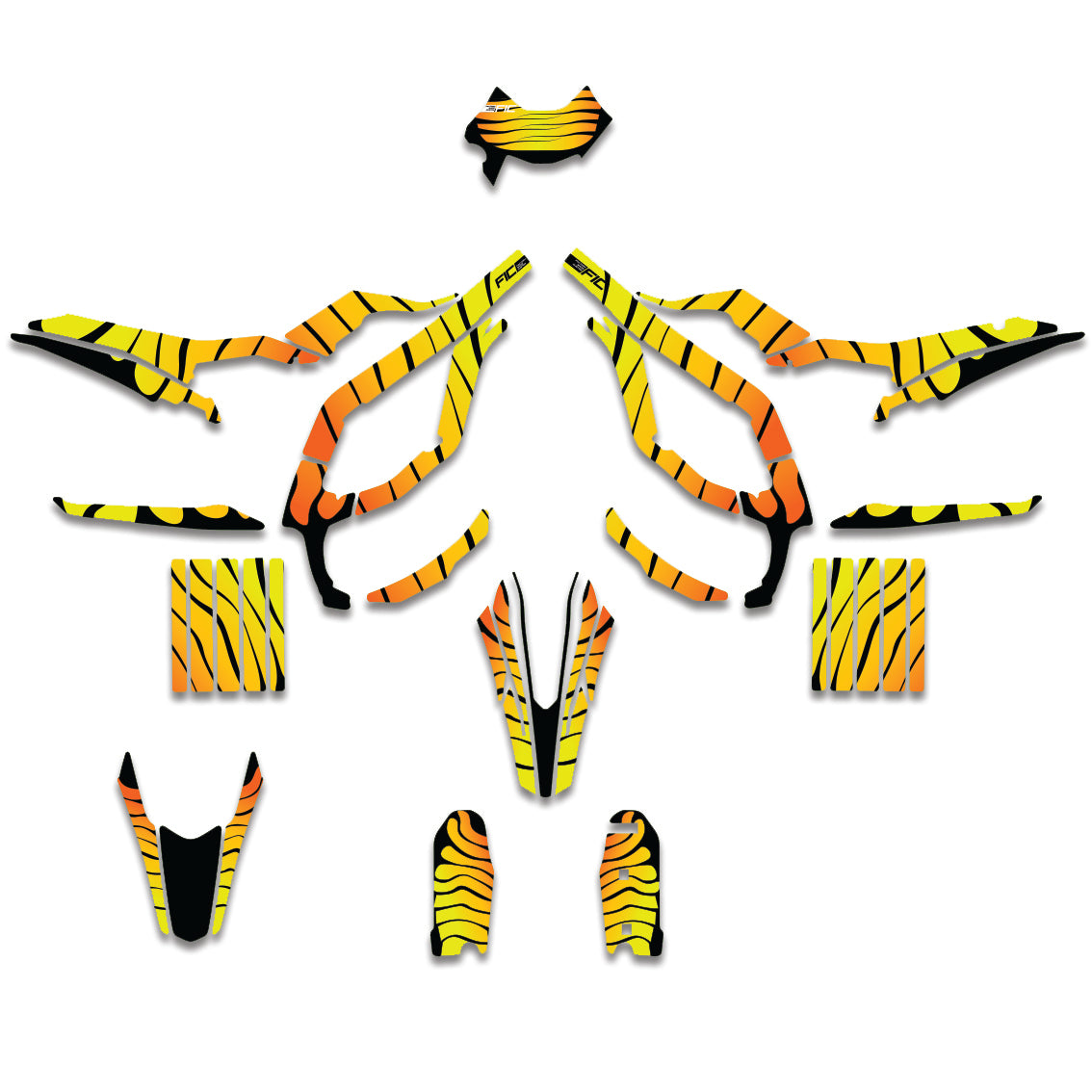 SURRON LIGHT BEE ULTRA BEE CUSTOM ANNIVERSARY ORANGE YELLOW GRAPHICS DECAL KIT