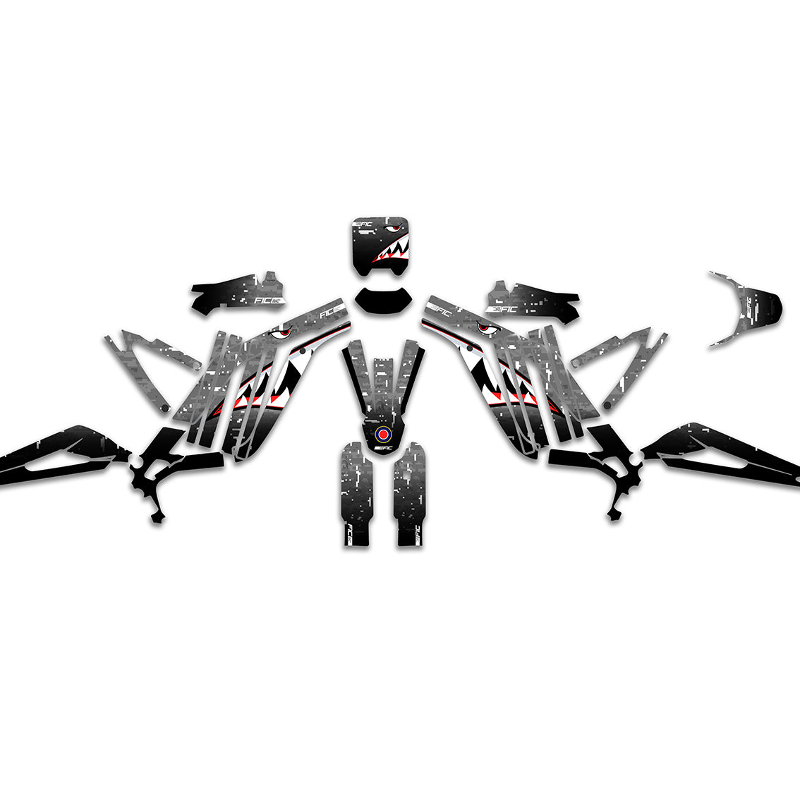 Deca Graphics SURRON LIGHT BEE ULTRA BEE BOMBER SHARK CAMO GREY CUSTOM GRAPHICS DECA ...