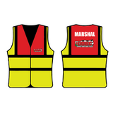 EVENT HI VIS BIBS FOR MARSHALS/STEWARDS FULL CUSTOMISATION
