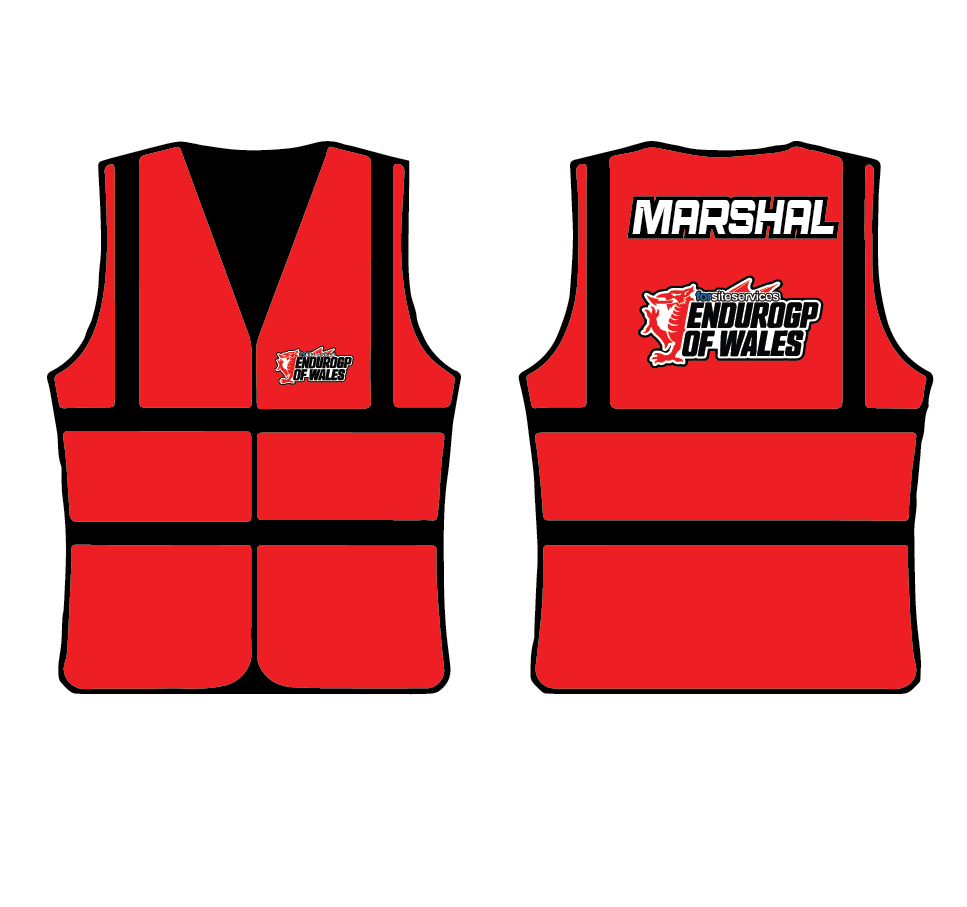 EVENT HI VIS BIBS FOR MARSHALS/STEWARDS FULL CUSTOMISATION