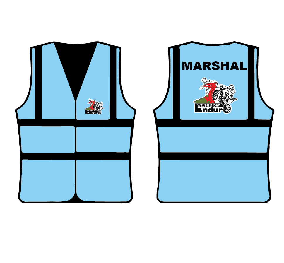 EVENT HI VIS BIBS FOR MARSHALS/STEWARDS FULL CUSTOMISATION